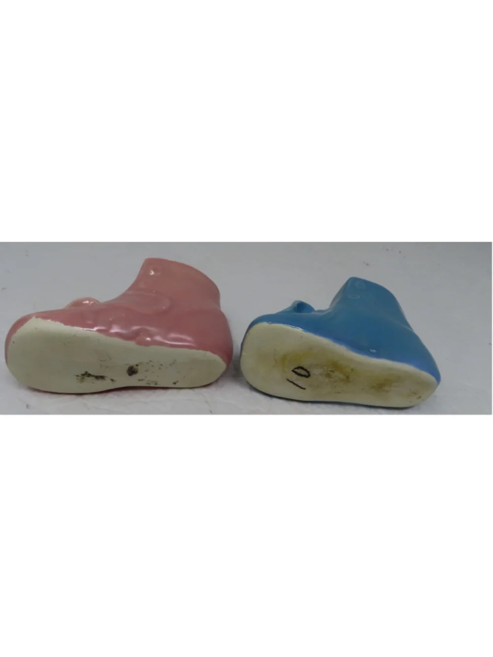 Gender Reveal Ceramic Glazed Baby Boots Planters